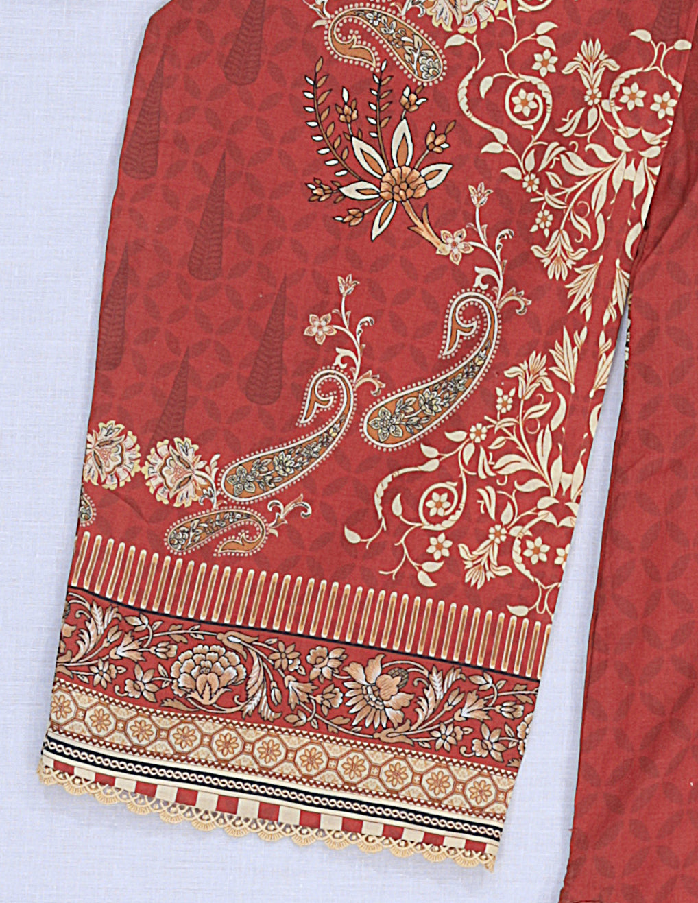 3PC Stitched Crystal Embroidery Digital Lawn