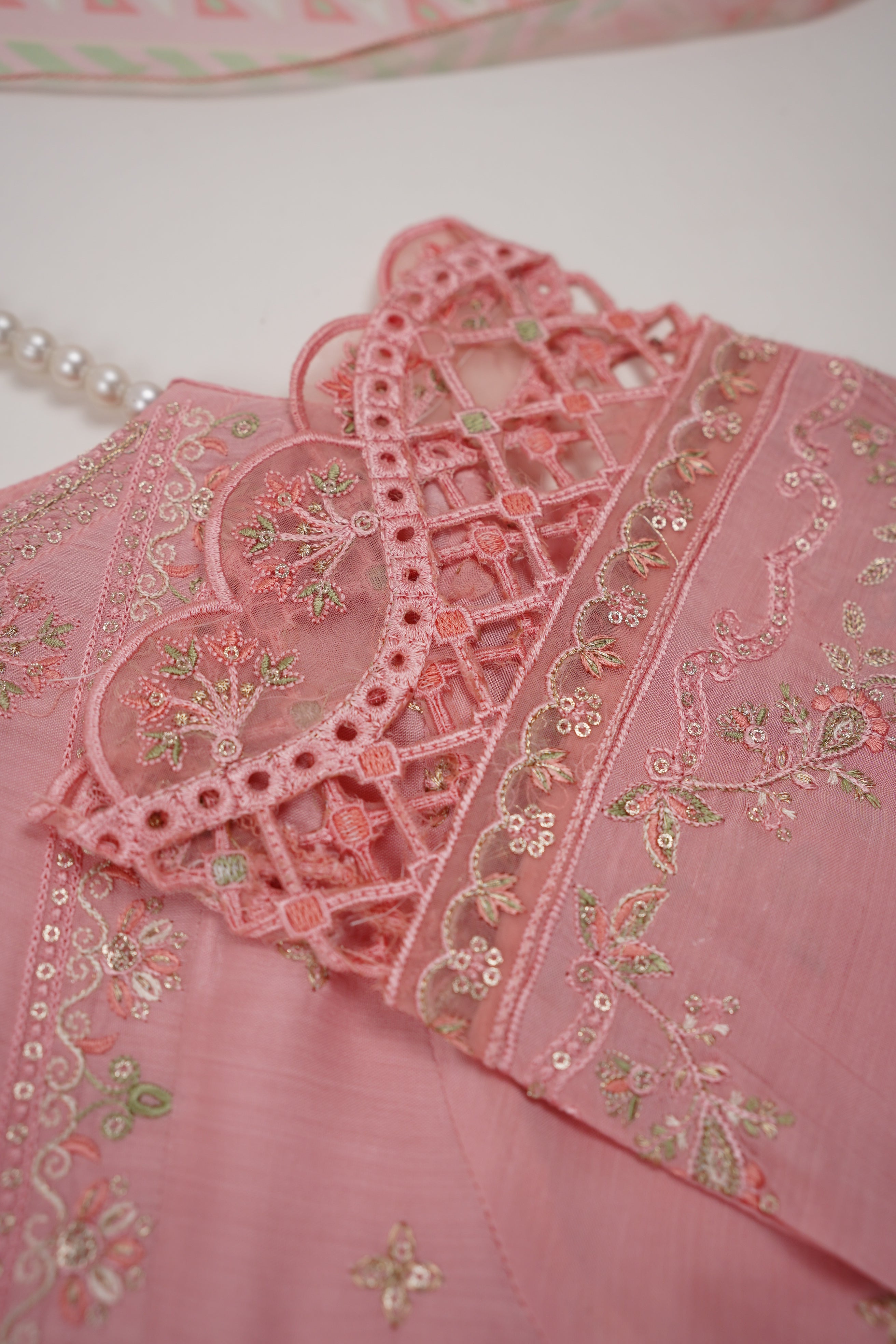 Bin Nisar Originals - Embroidered  Outfit with Chafoon Dupatta - Ready to Wear