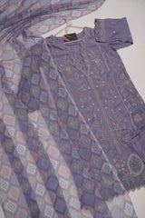 Bin Saeed Originals - Embroidered  Outfit with Chafoon Dupatta - Ready to Wear