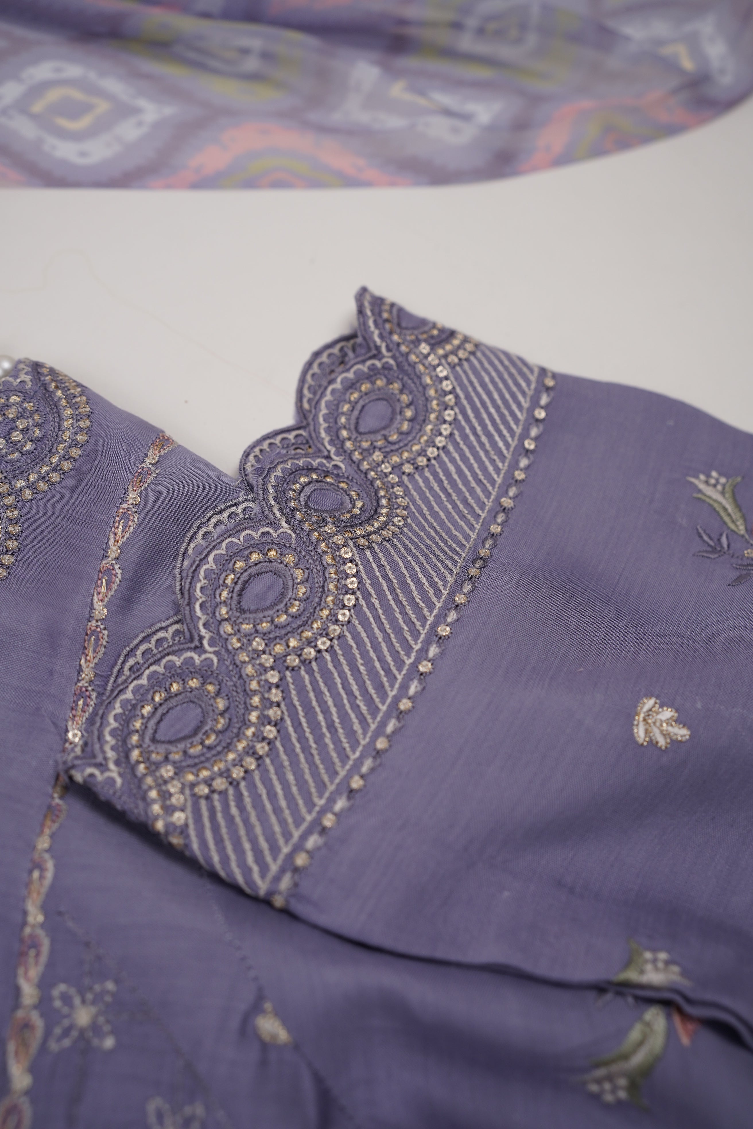 Bin Saeed Originals - Embroidered  Outfit with Chafoon Dupatta - Ready to Wear