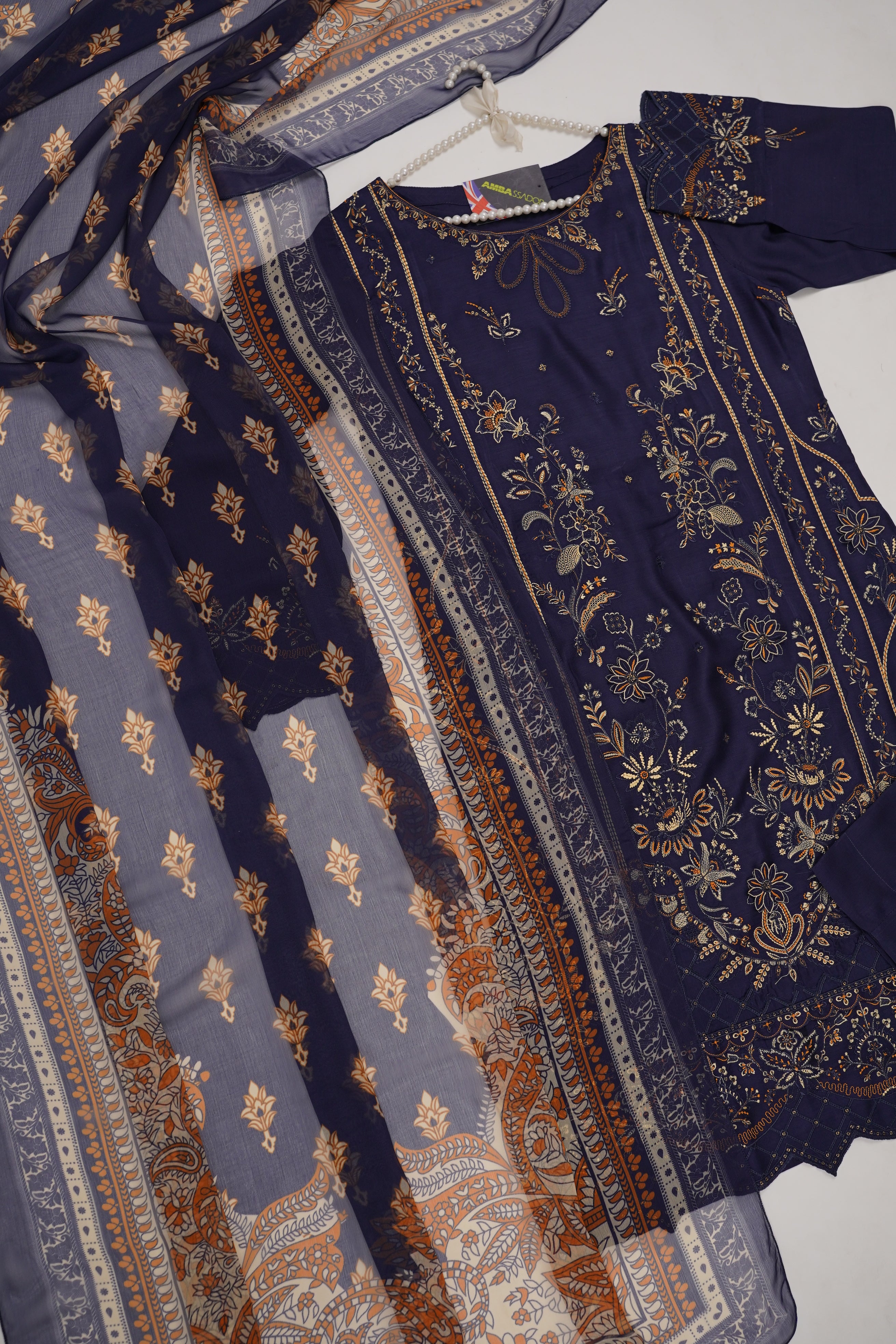 Bin Saeed Originals - Embroidered  Outfit with Dupatta - Ready to Wear