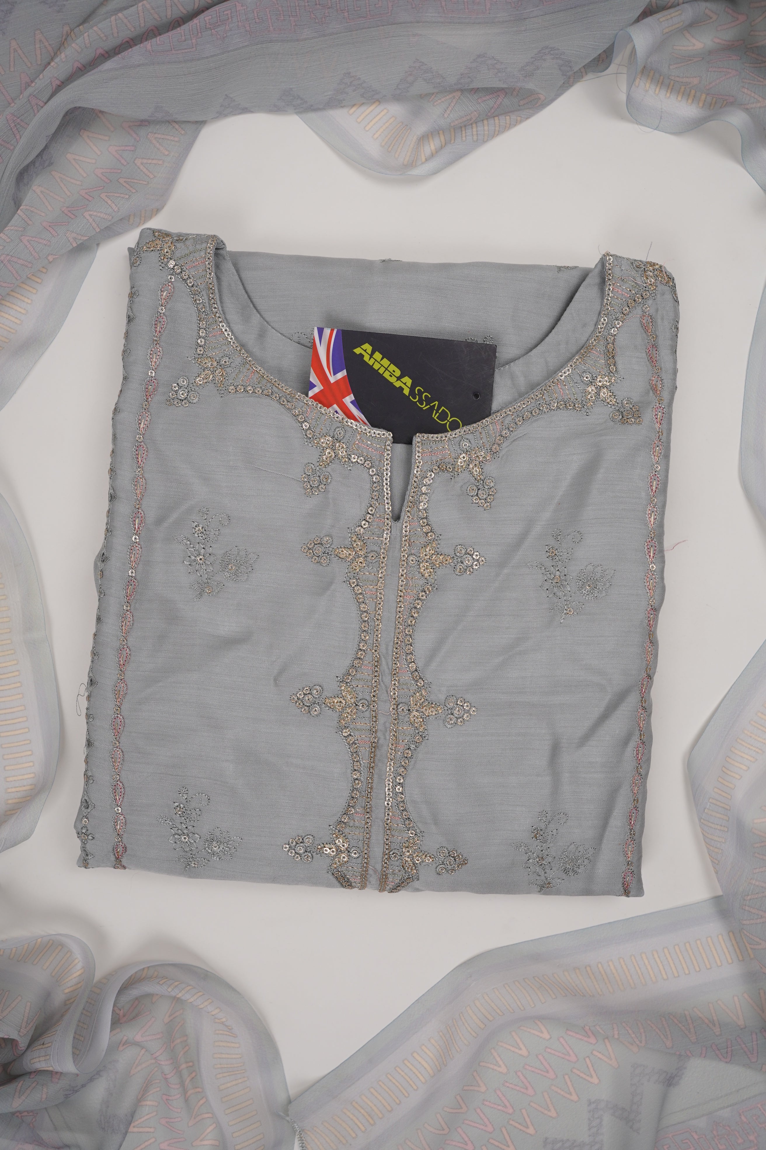 Bin Saeed Originals - Embroidered  Outfit with Dupatta - Ready to Wear