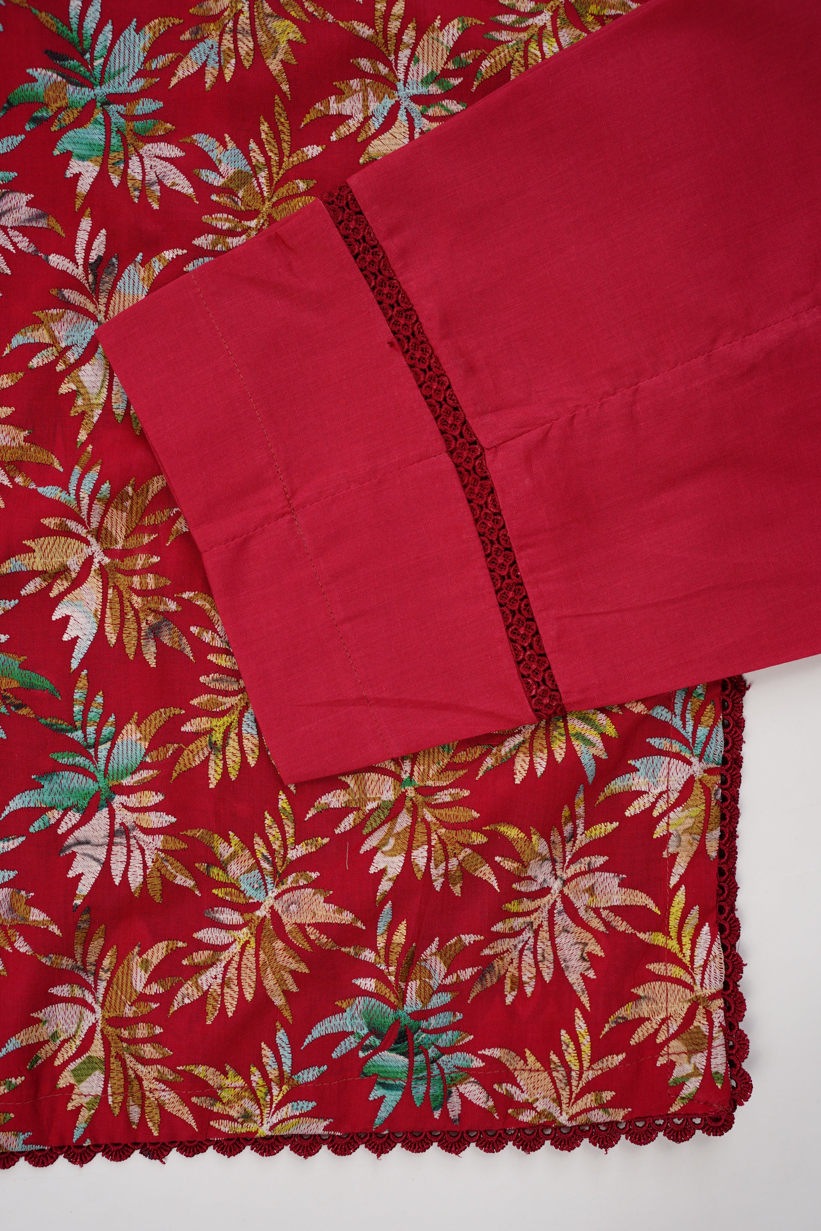 S Basics - Embroidered Lawn Outfit with Lawn Dupatta - Ready to Wear