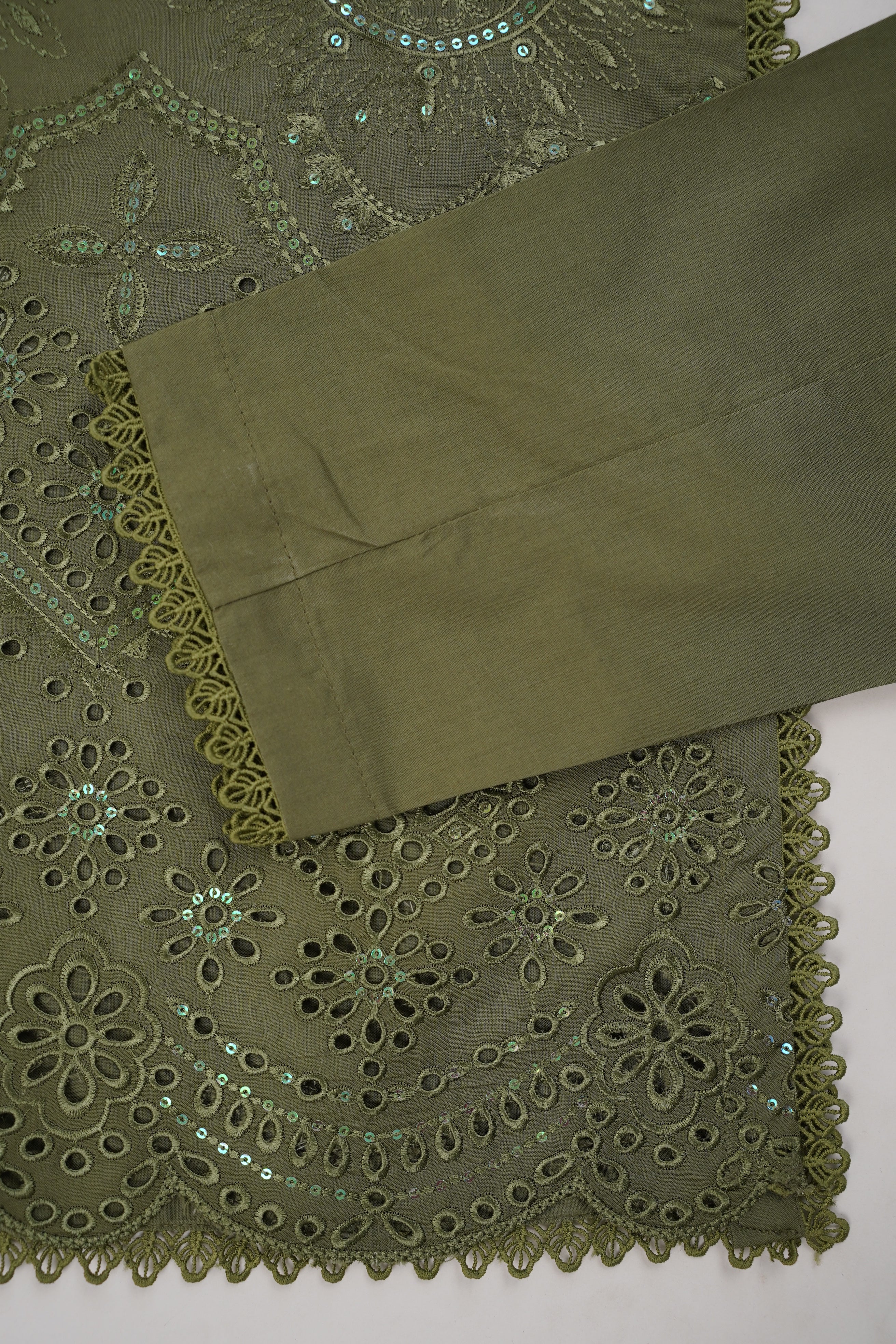 Rozi - Embroidered Chikankari Lawn Outfit with Net Dupatta - Ready to Wear