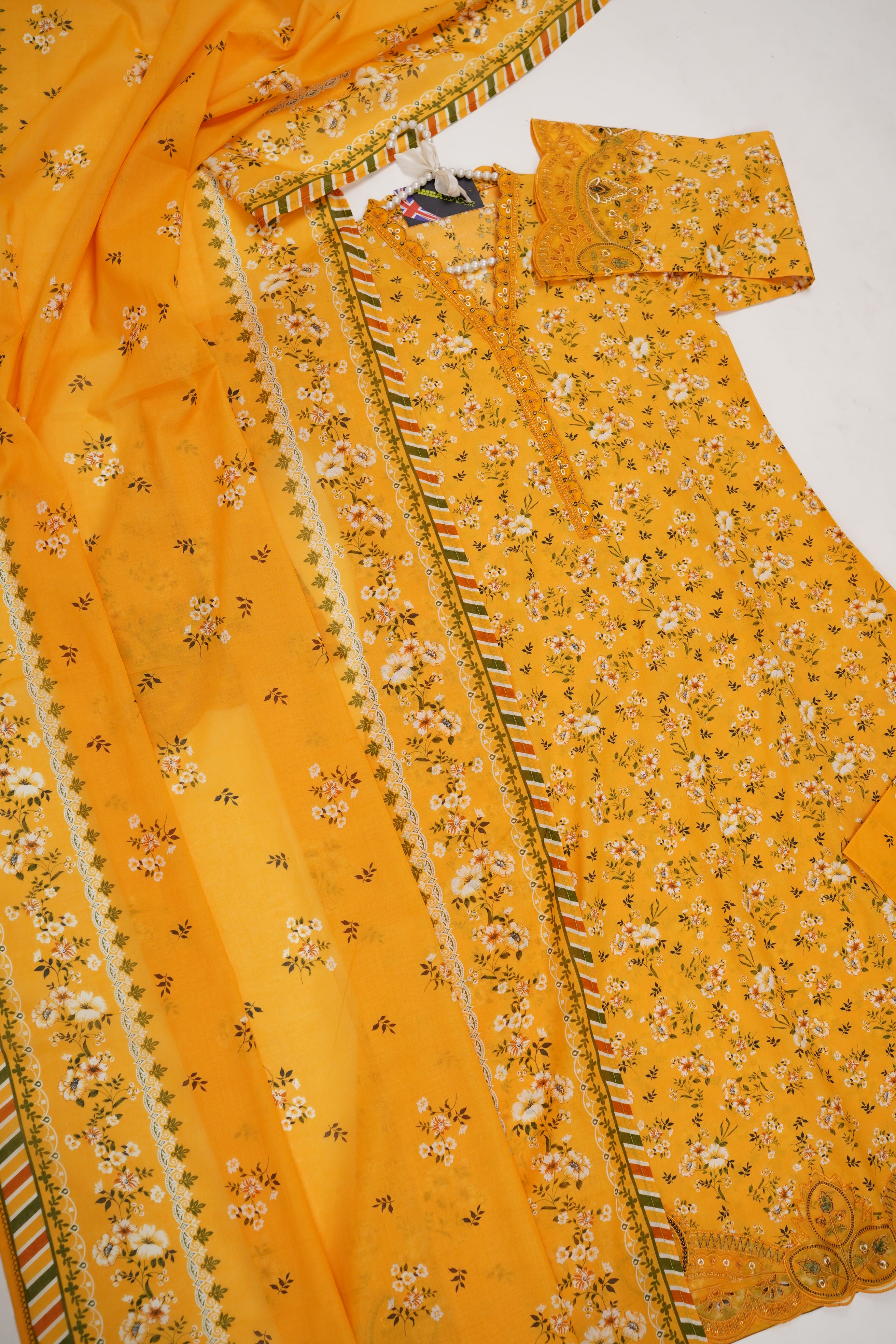 Bin Saeed Originals - Embroidered  Outfit with Dupatta - Ready to Wear