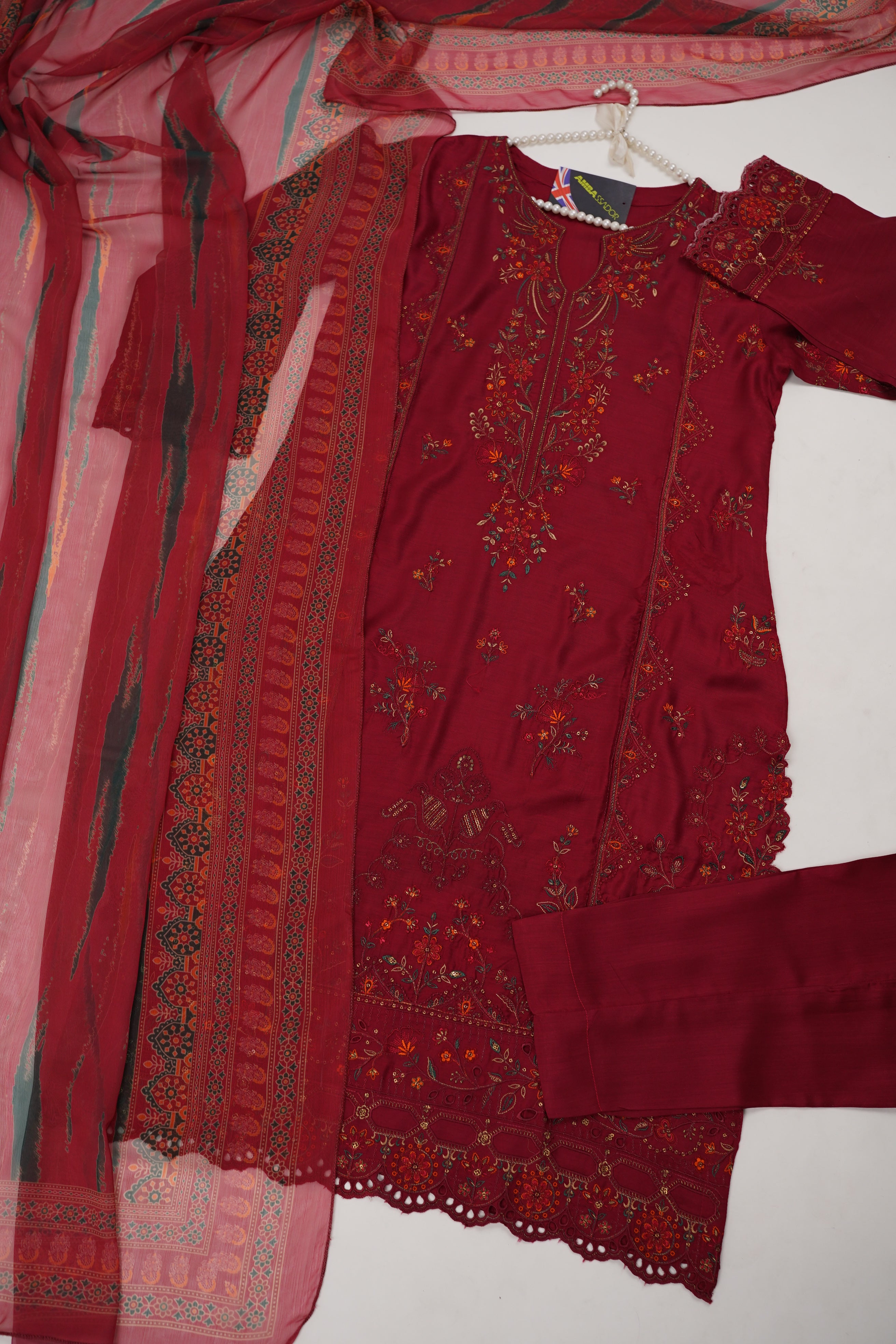 Bin Saeed Originals - Embroidered  Outfit with Dupatta - Ready to Wear