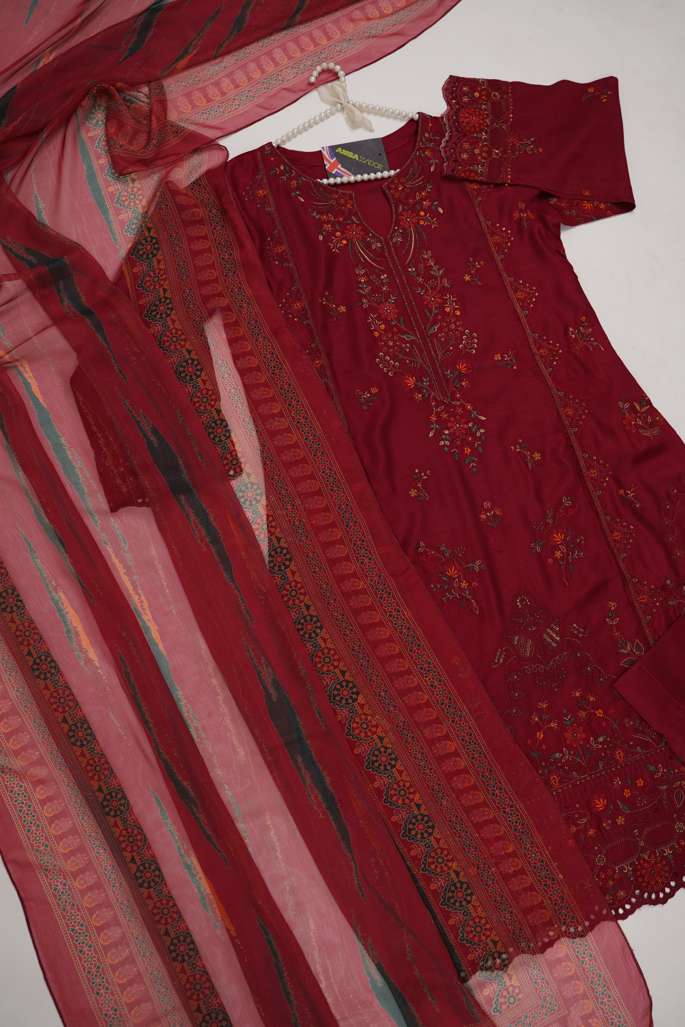 Bin Saeed Originals - Embroidered  Outfit with Dupatta - Ready to Wear