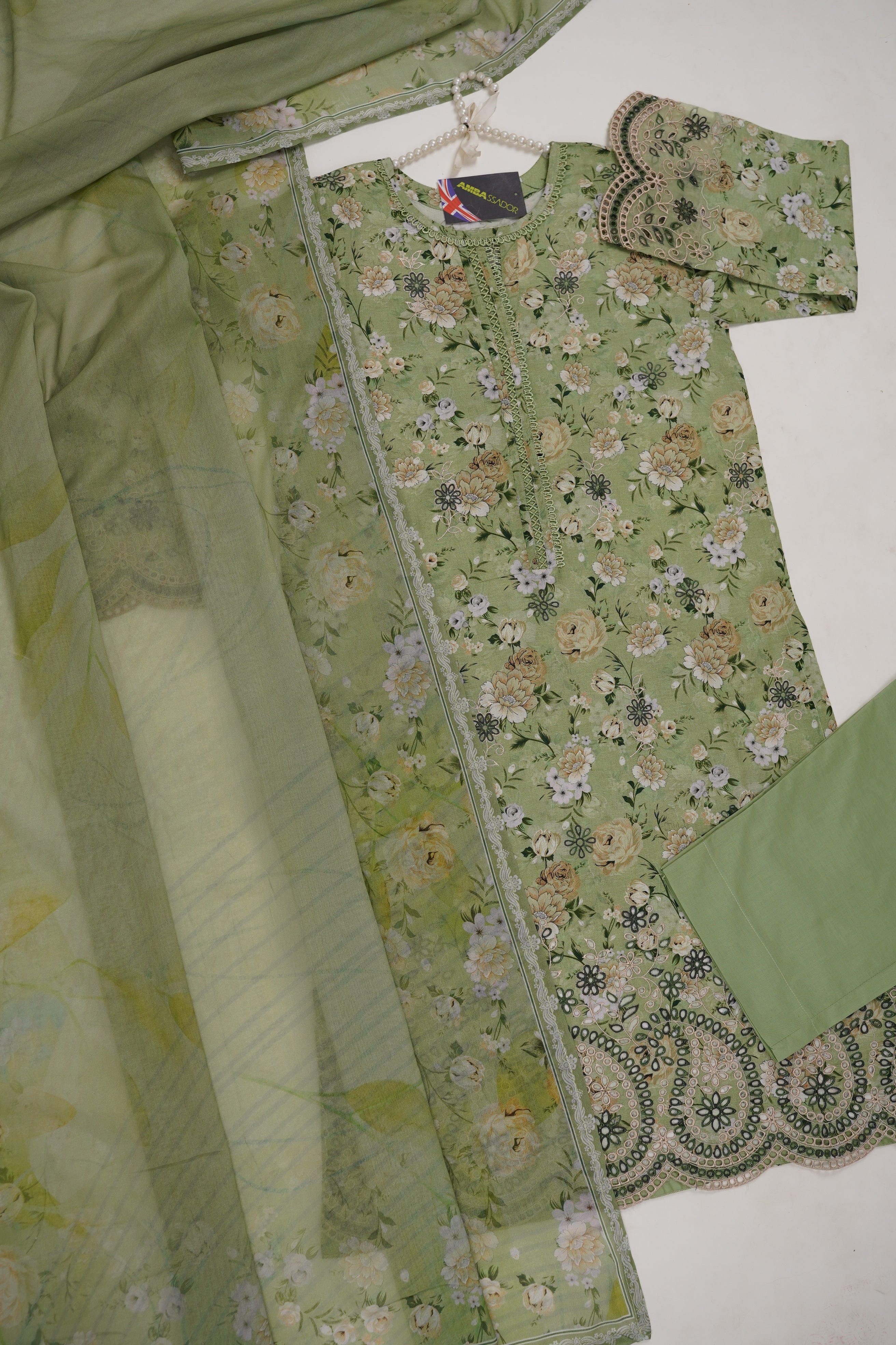 Bin Saeed Originals - Embroidered  Outfit with Dupatta - Ready to Wear