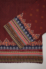 3pc Crystal Lawn Ensemble with Printed Trouser & Premium Voil Dupatta