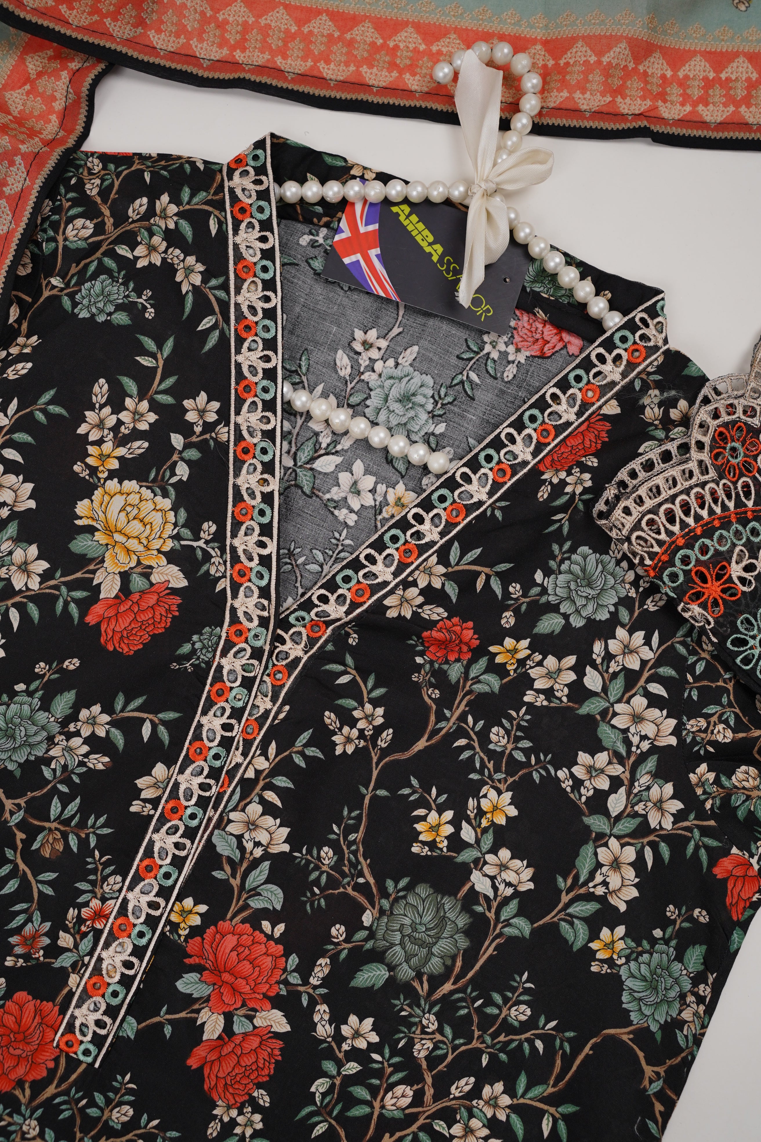 Bin Saeed Originals - Embroidered  Outfit with Lawn Dupatta - Ready to Wear