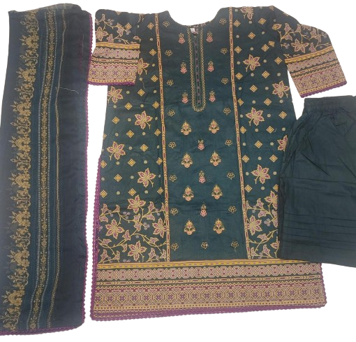 3pc Embroidery Lawn Stitch - summer sale